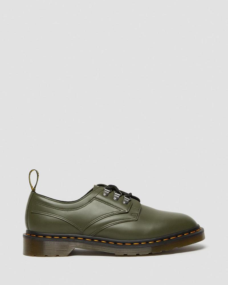 Dr Martens 1461 Verso Smooth Læder Oxford Sko Dame Grøn | DK 376QMA